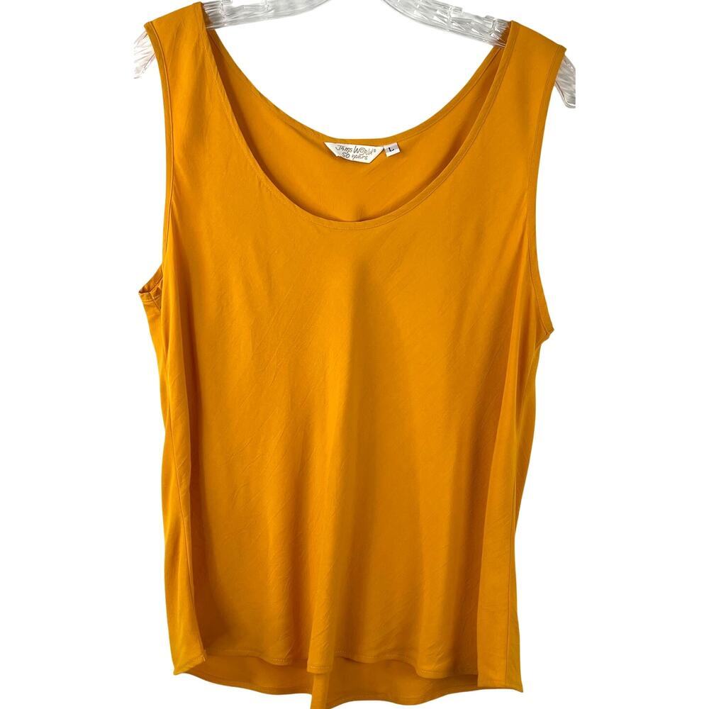Jams World 50 Years Women's Yellow/Gold Tank Top Lightweight Causal Size Large